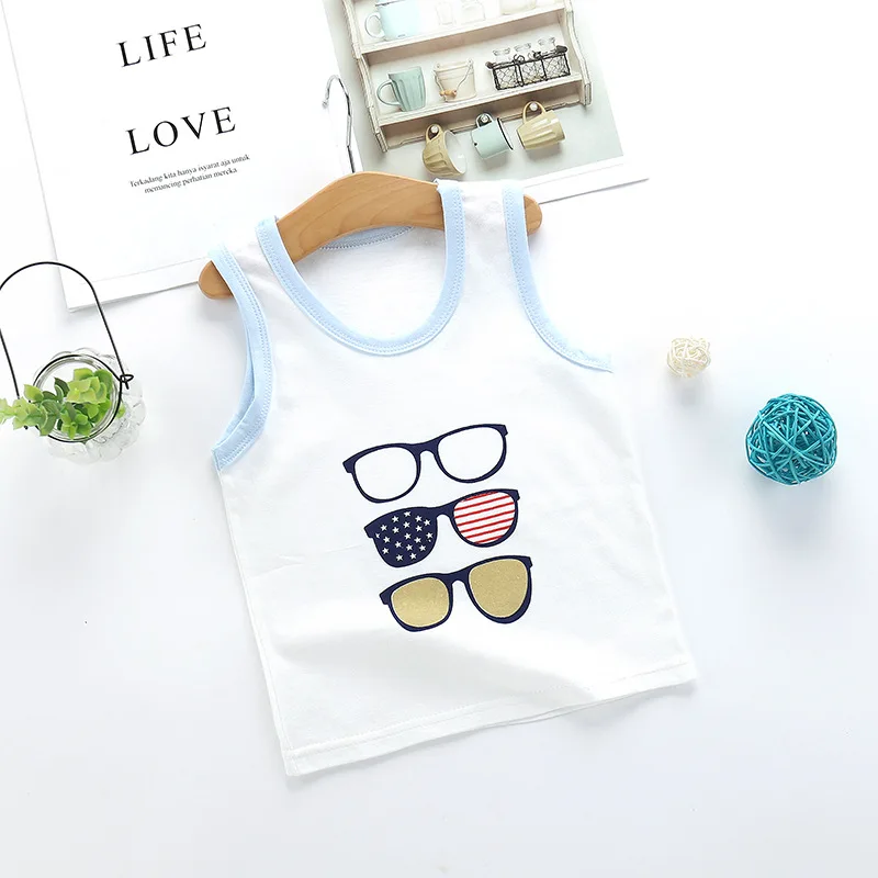 Жилет для маленьких мальчиков и девочек летняя майка из чистого хлопка новинка