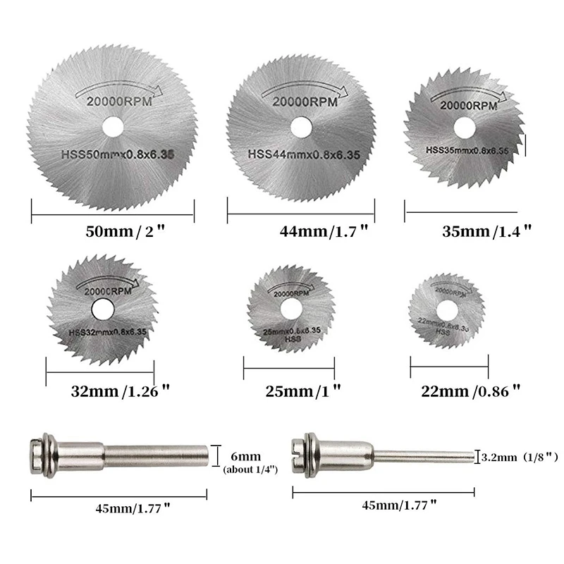 Hot Sale 36PCS Rotary Cutting Wheels Tool Kit Mini Diamond Wheel and HSS Circular Saw Blades Resin Metal Wh |