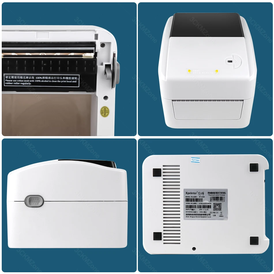 Принтер XPrinter XP-420b принтер для печати этикеток и штрих-кодов ширина 40-108 мм