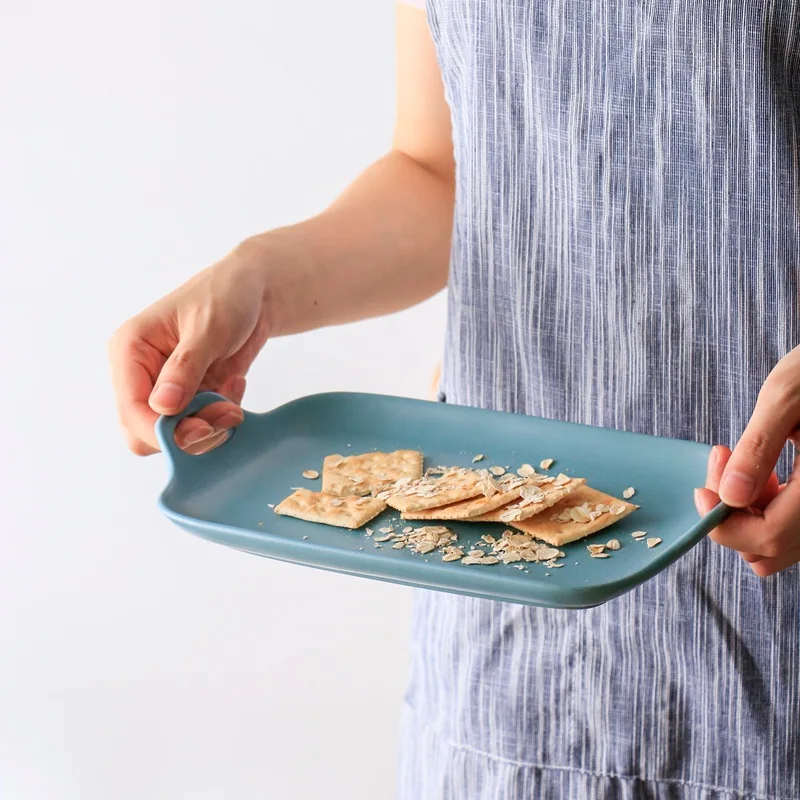 Скандинавская креативная тарелка для завтрака керамическая посуда стейка