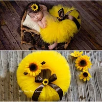 2pcsset newborn photography clothing baby headbandtutu skirt princess girl studio photo shoot accessory infant fotografia prop