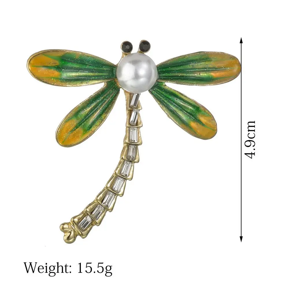 

Dragonfly Broochs For Women Pearl Metal Brooch Pin Badge Jewely Dress Accessories Friendship Gift Pins Metal