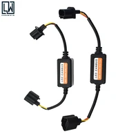 2x h13 9008 led headlight kit canbus decoder anti flicker resistor relay adapter
