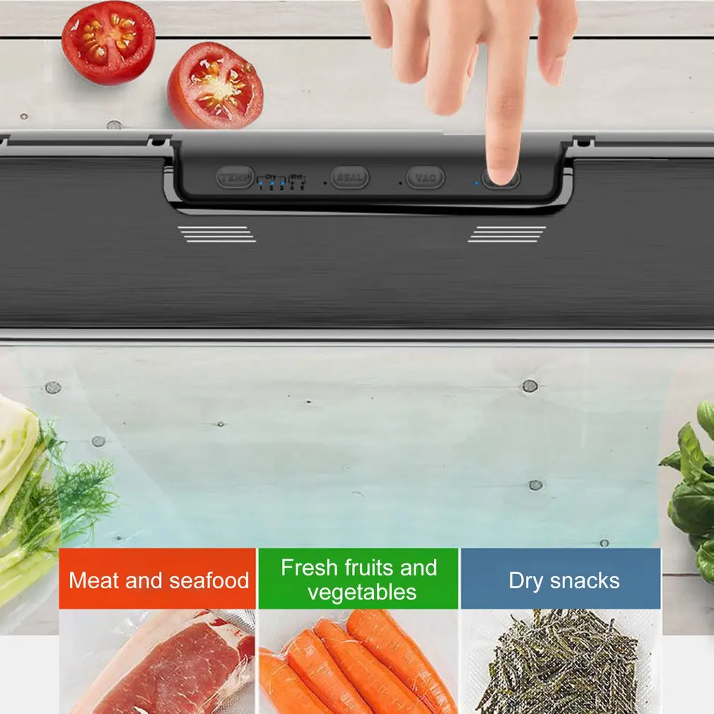 

Small Food Vacuum Sealing Machine Automatic Food Sealing Machine For Food Preservation Easy To Clean Dry And Wet Food Mode