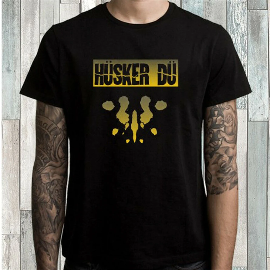 Husker Du Логотип рок группы Мужская Черная Футболка размер S M L Xl 2Xl 3Xl? Новая стильная