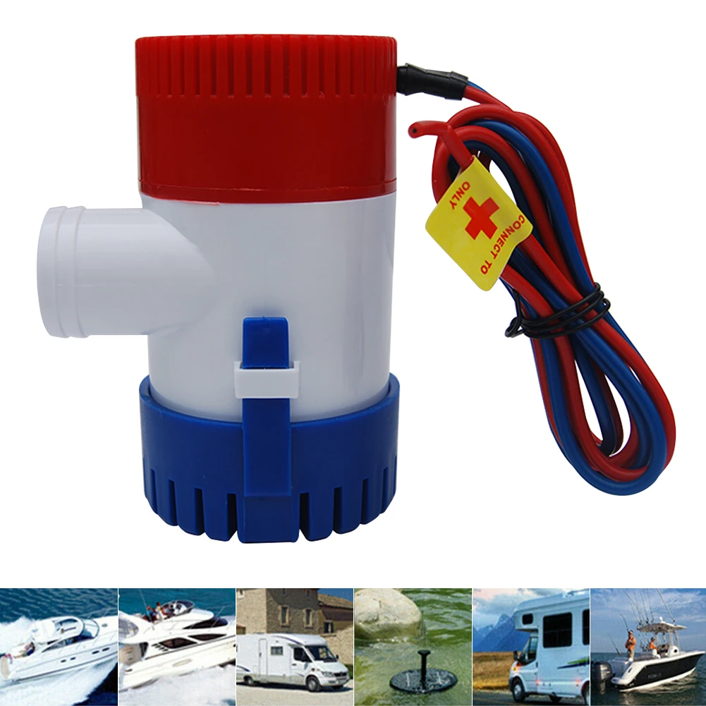 

New 1100GPH 12V Electric Marine Submersible Bilge Sump Water Pump With Switch For Boat Car Accessories Auto Replacement Parts