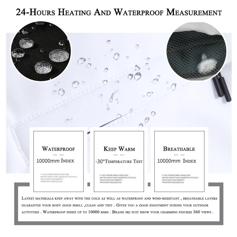 -30 лыжный костюм куртка цельный унисекс комбинезон для сноуборда Зимний