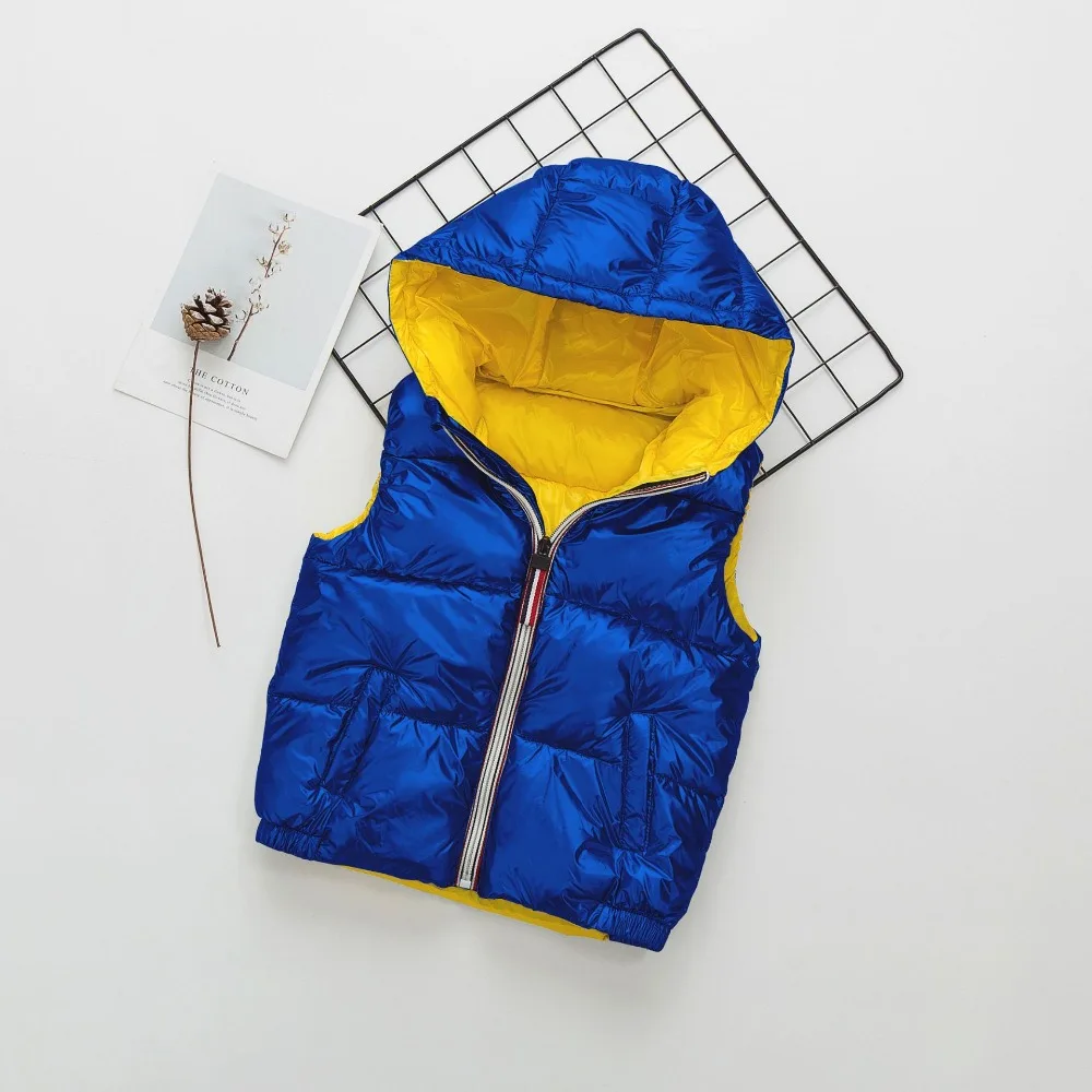 Child Waistcoat Children Outerwear Winter Coats Kids Clothes Warm Hooded Cotton Baby Boys Girls Vest For Age 3-10 Years Old | Детская