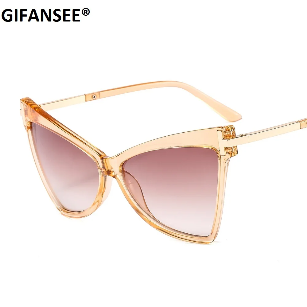 Очки солнцезащитные GIFANSEE женские большие милые пикантные Ретро кошачий глаз
