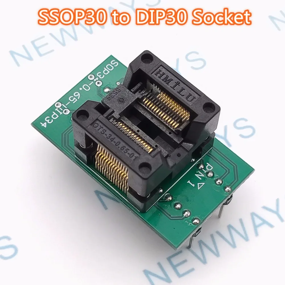 IC тестовый разъем SSOP30 к DIP30 тестовый блок 0,65 мм программист адаптер
