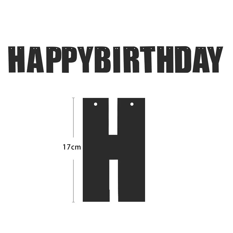 

Glitter Happy Birthday Banners Paper Garland Flag Birthday Party Decoration Photo Booth Kids Party Hanging Decor Supplies