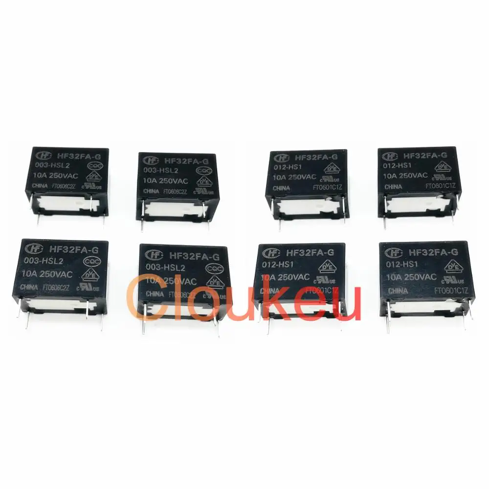 

Relay HF32FA-G-005 012 024-HS1 HS2 5V 12V 24V 10A 4pin