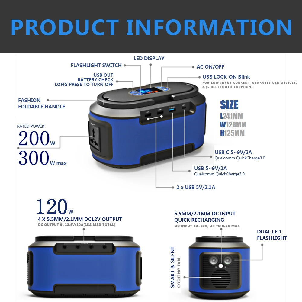Портативная электростанция для кемпинга 60000 мАч Вт-ч | Автомобили и мотоциклы