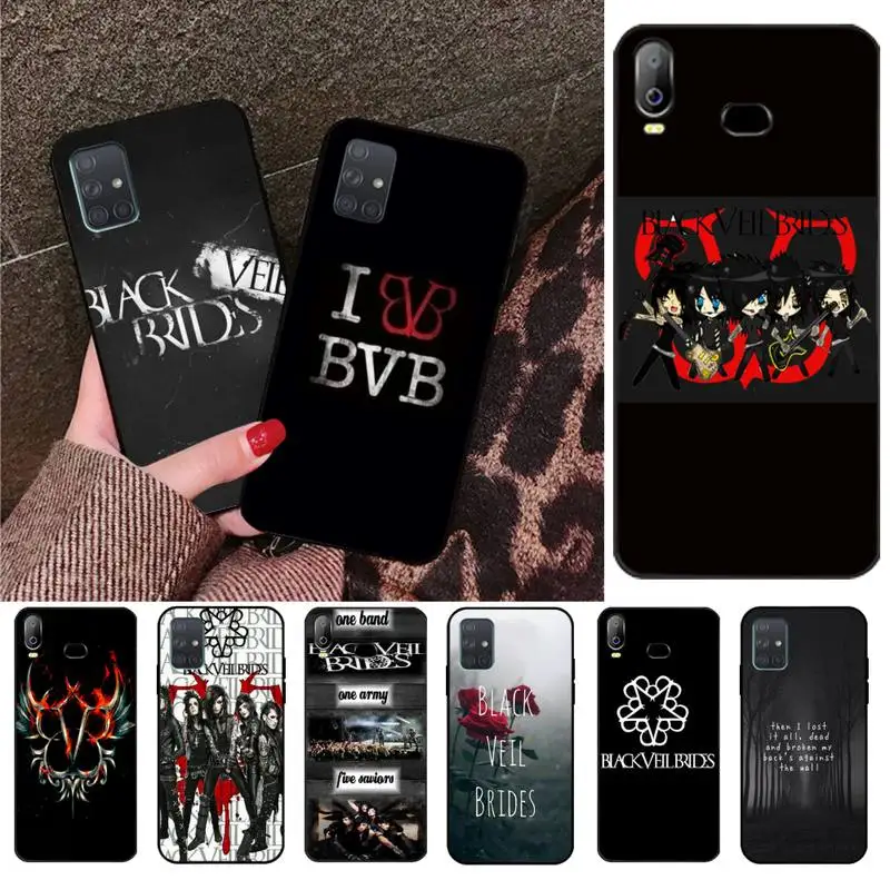 CUTEWANAN мультфильм BVB Черная вуаль невесты Мягкий Силиконовый ТПУ чехол для