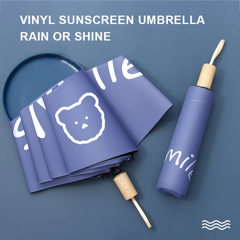 

Зонт-трость складной, ультралегкий, защита от дождя, защита от солнца, защита от УФ лучей, голубые зонтики