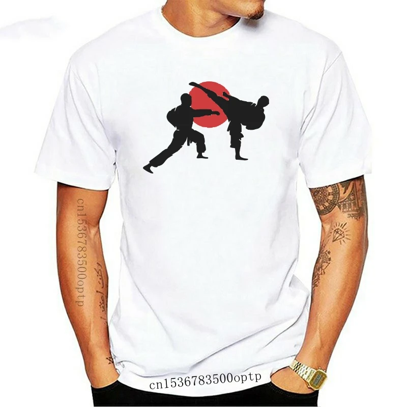 

New Men tshirt Two Karate Fighter Karate Shirts Men T Shirt women T-Shirt tees top