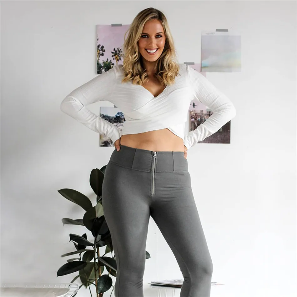 

Melody Women Hot Sale 2021 Olive Green Knitting Leggings Traight Female Push Up Sexy Fashion Peach Hip Leggings Full Length