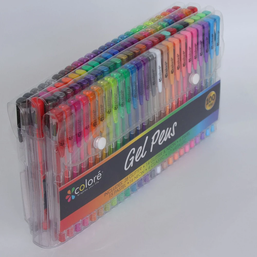 Ручки цветные с гелевыми чернилами 100 цветов 0 5 мм |