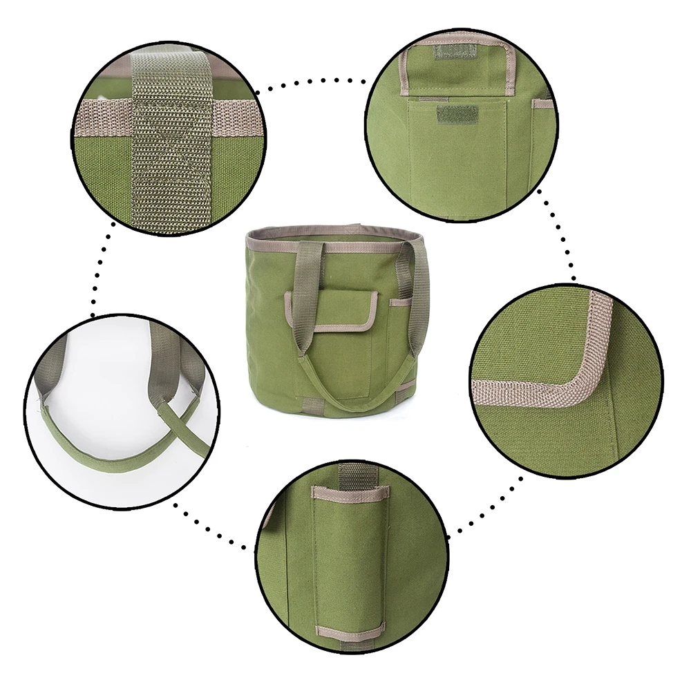

Bucket Tool Organizer Bucket organizer Garden Tools Storage Bag, with Pockets Garden Tote Canvas, Garden Tool Set Kit