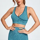 Спортивный бюстгальтер с волнистыми точками, укороченный топ, спортивная одежда для фитнеса, женский спортивный топ, бюстгальтеры для фитнеса, тренажерного зала, женское нижнее белье, спортивный костюм для бега