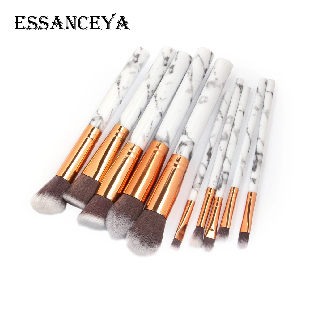 ESSANCEYA 7/10/20 шт. Мрамор шаблон кисти для макияжа для косметики пудра основа, тени для век, набор кисточек для макияжа Красота инструменты Наборы
