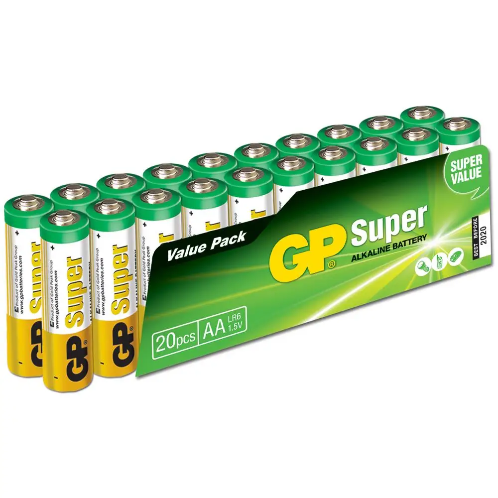 GP5508 Упаковка из 20 ручка батареи AA) щелочные супер GP S_0006_7601965 | Дом и сад
