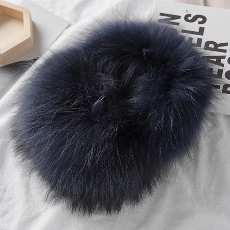 2020 новые женские теплые наушники из натурального меха енота с динамиком мягкие