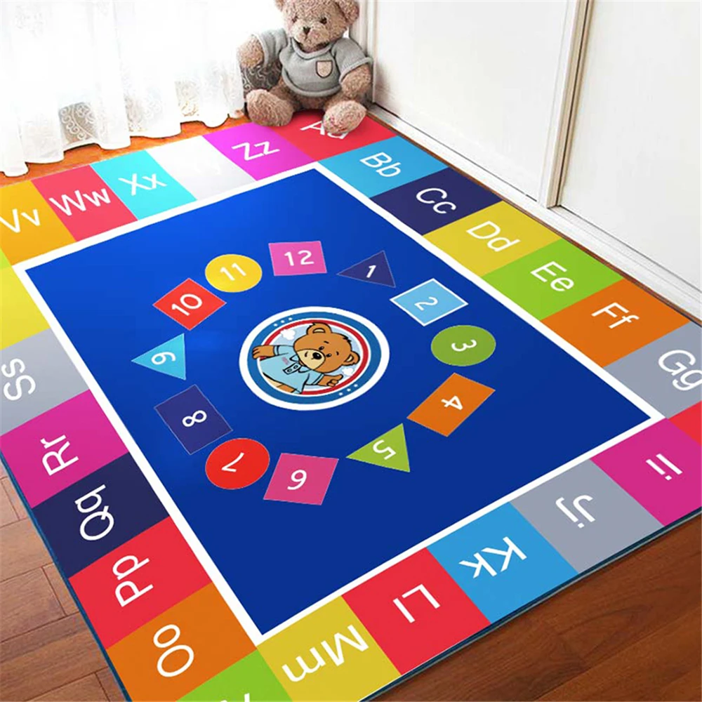 Мультяшный коврик ковер машины ракета Мальчики пол Декор Play Мягкие Детские