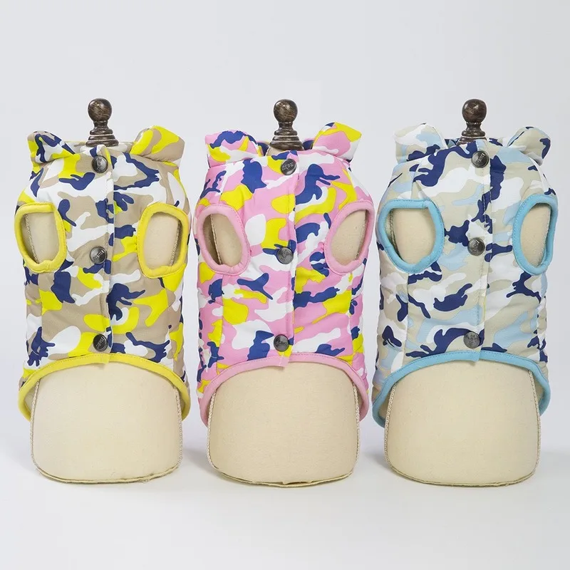 Полиэстер Осень/Зима Одежда для домашних животных собак Камуфляжный