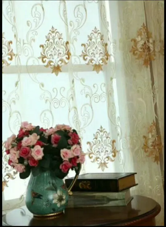 Custom curtains simple European luxury solid gold color super soft cashmere cloth blackout curtain tulle valance | Дом и сад