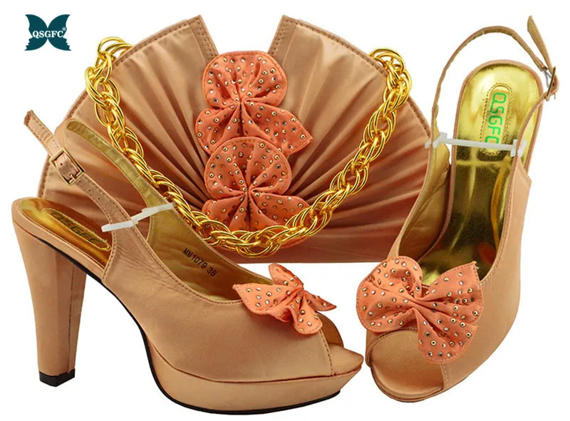 Новинка 2020 года Модные вечерние туфли в итальянском стиле с сумочкой комплекте