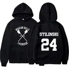 Мужские толстовки с капюшоном и принтом волк