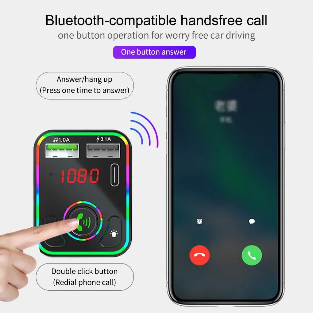 Автомобильный MP3-плеер 2021 FM с подсветильник кой и поддержкой Bluetooth | Электроника