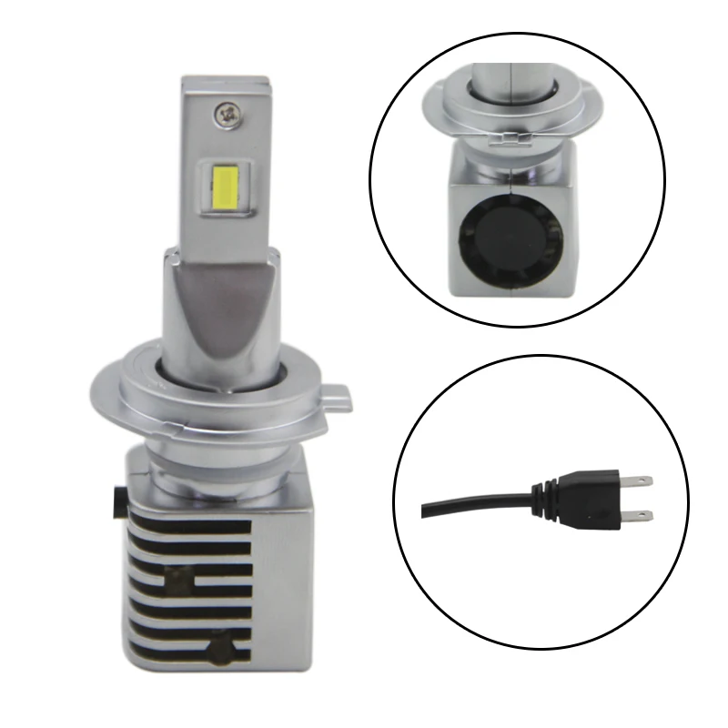 SHUOKE Best H7 Mini Led Headlight Lights Bulb For Projector Headlights 6000K White Light Bulbs with 2 Fans Free Shipping | Автомобили и