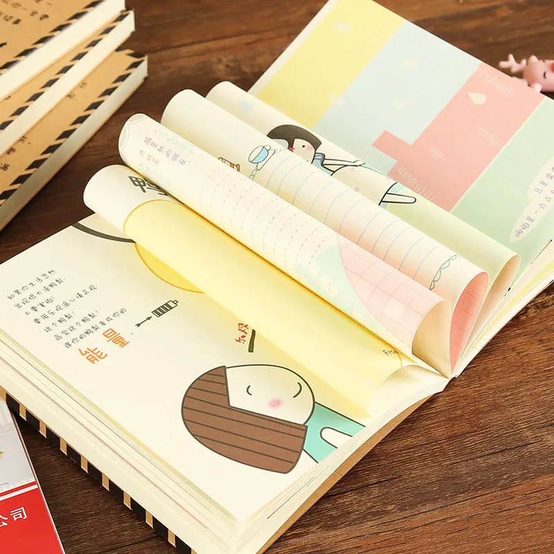 

Korean Stationery Net Red Tide Language Book Color Page Illustration Hand Book Creative Notebook Office School Supplies
