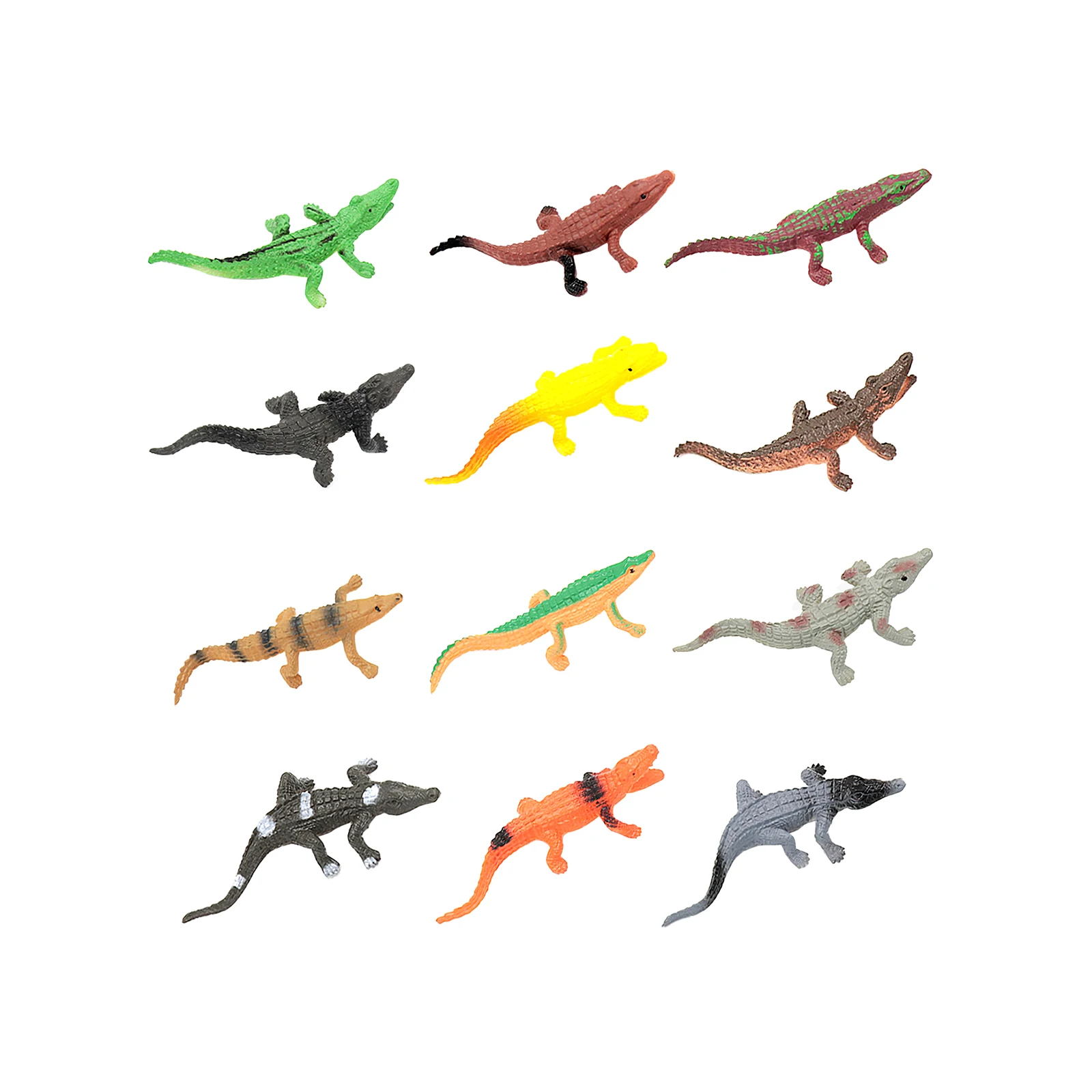 

12pcs Simulation Crocodile Toy Animal Model PVC Fake Crocodile Prank Toy For Kids Birthday Party