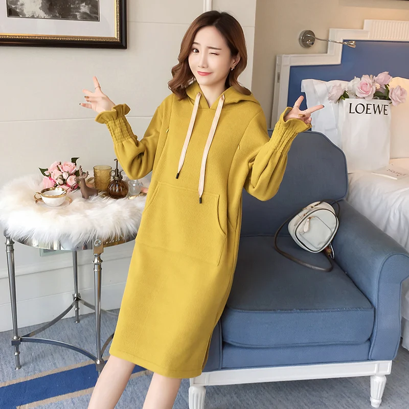 Одежда для беременных платье кормления свободное стильное женщин халат кормящих