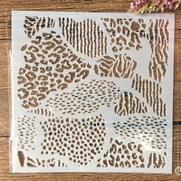 15cm leopard printed diy layering stencils wall painting scrapbook coloring embossing album decorative template