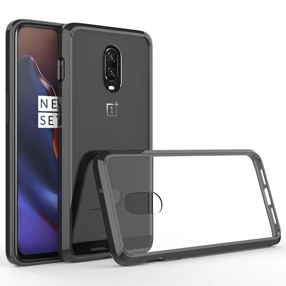 Для OnePlus 6 Чехол 7 Pro 7T 6t 5T ударопрочный чехол для 7T Pro кристально прозрачный жесткий чехол для задней панели телефона 1+ 7 5t