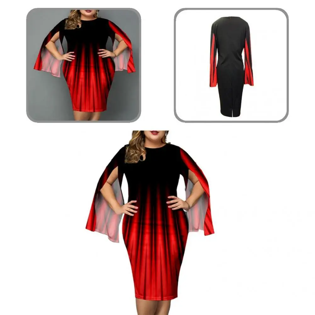 

Стильное женское платье до колен, облегающее вечернее платье неправильной формы