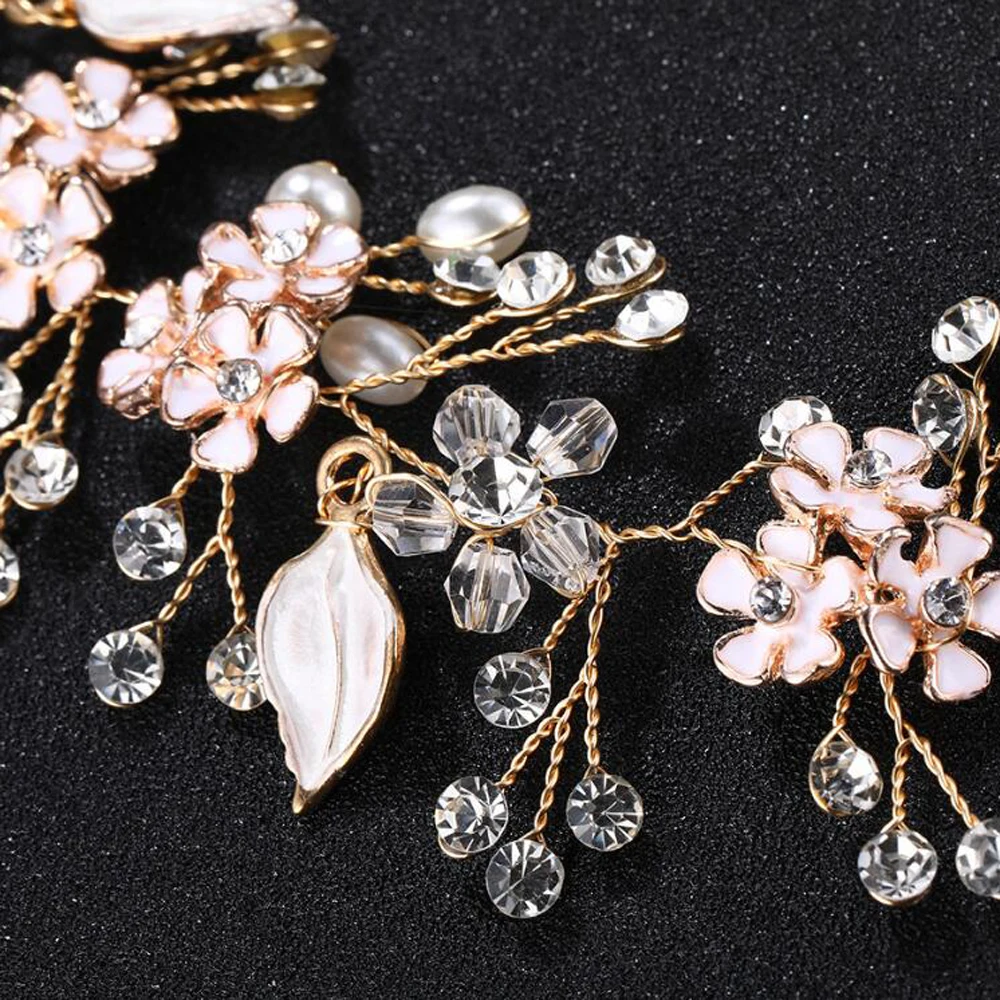 Очень длинные волосы лоза Кристаллы Свадебные свадебные жемчужные аксессуары