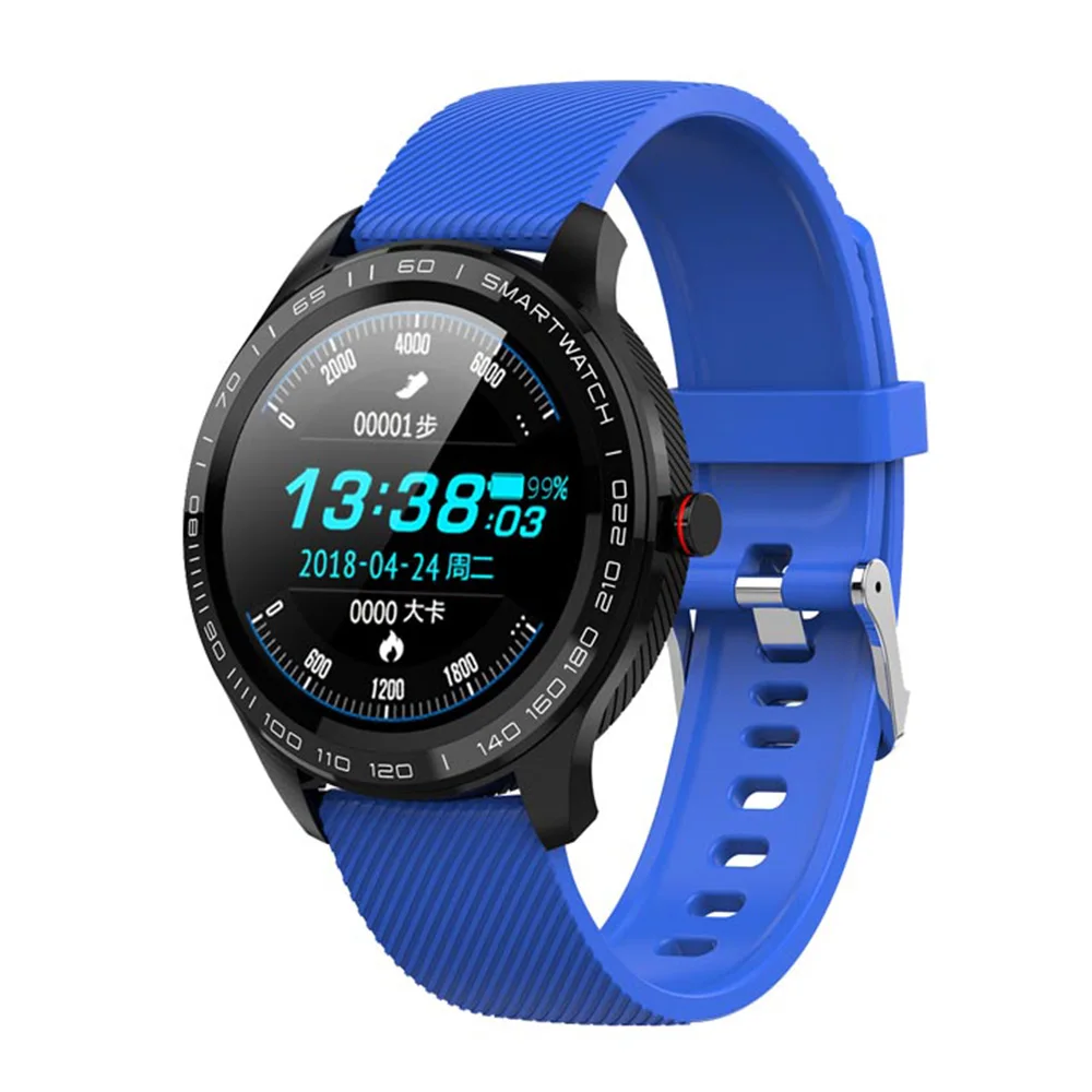 blue silicone LEMFO, Смарт-часы, Bluetooth, звонки, ЭКГ, пульсометр, уведомления о чтении, полный сенсорный экран, IP68, водонепроницаемые Смарт-часы для мужчин и женщин - Цвет: blue silicone