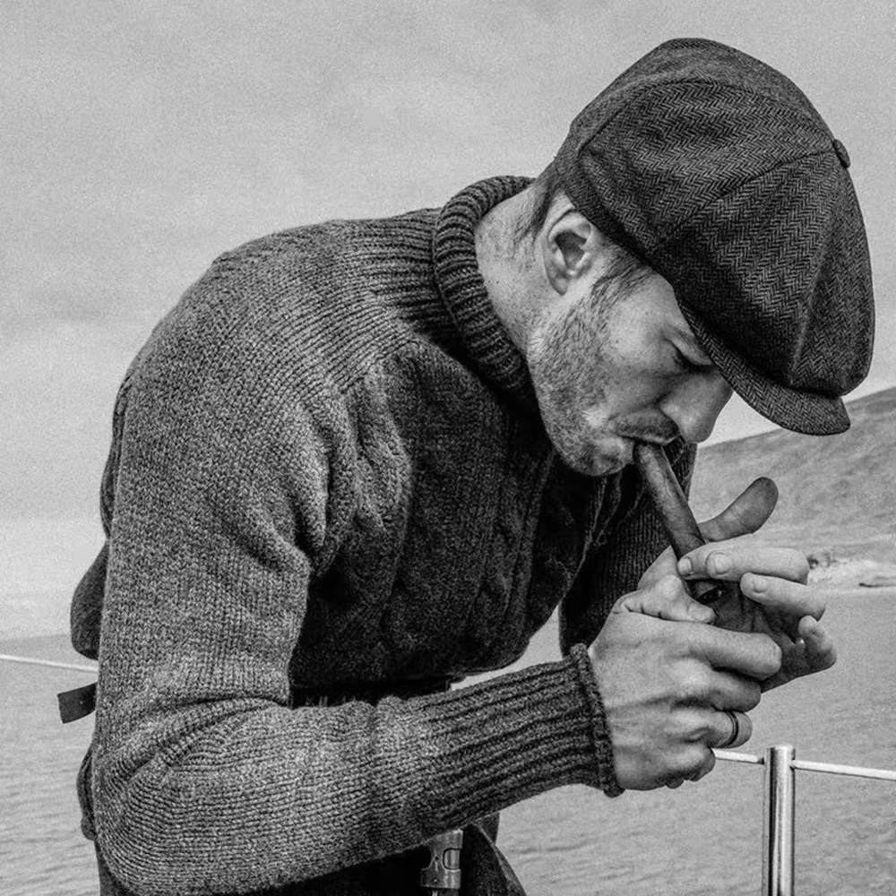 CDC1 Classic Good Quality Vintage Herringbone 30% Wool Cap 3 Colours | Аксессуары для одежды