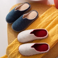 winter solid flock house women cotton slippers bedroom memory foam couples shoes warm plush indoor ladies fur slippers