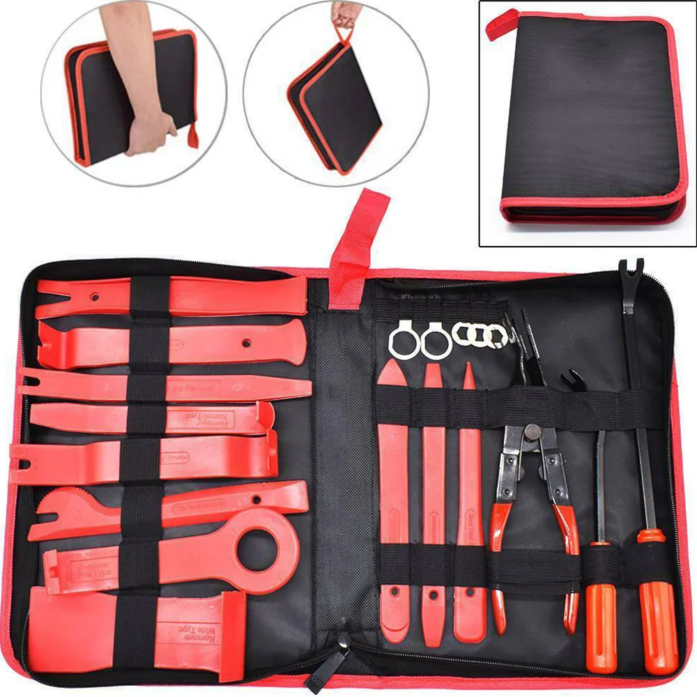 

19pcs Car Trim Removal Molding Tool Radio Body Door Panel Pry Dashboard Kit Clip