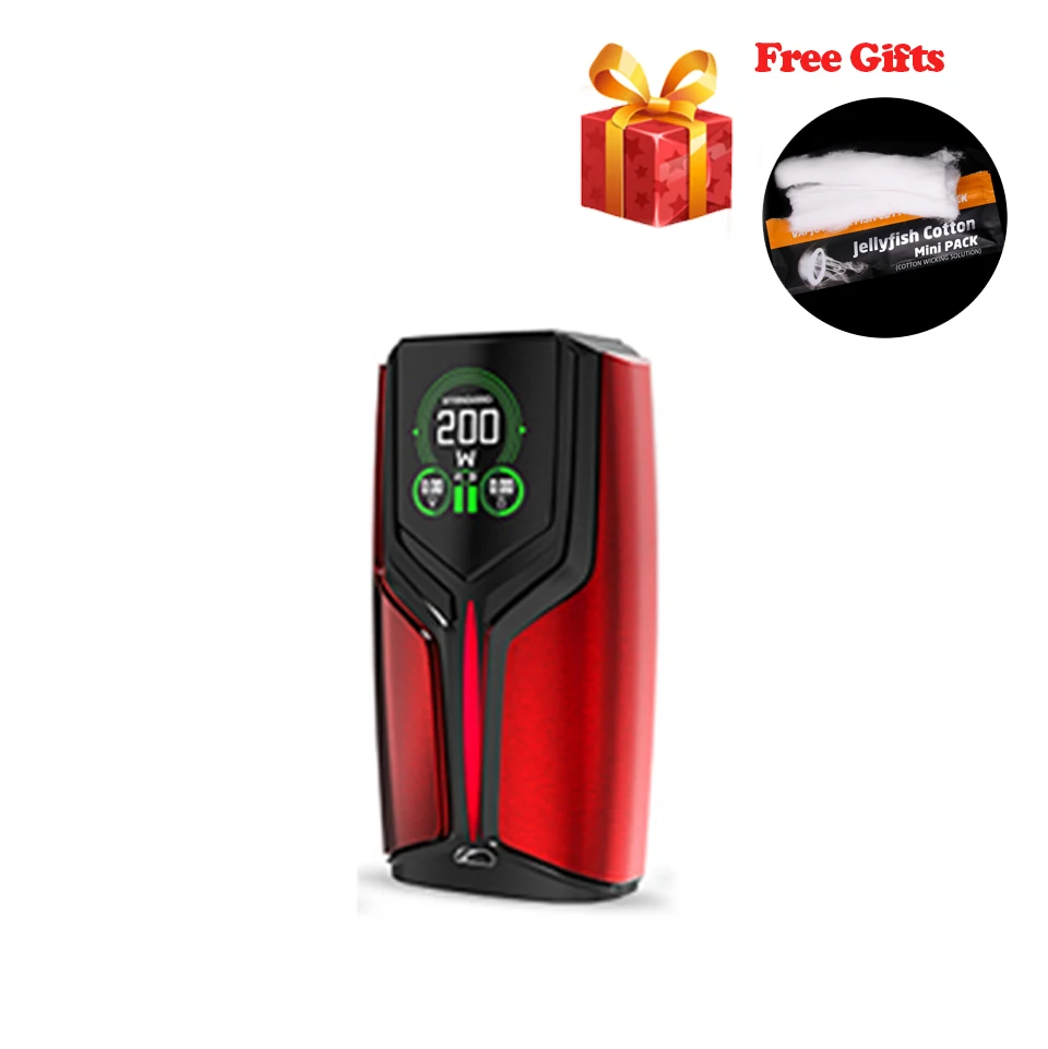red mod Флюс бокс мод 200 Вт Vape комплект Двойной 18650 батарея с OLED цветной экран дисплей электронная сигарета наборы для электронной сигареты RDA RTA Tank - Цвет: red mod