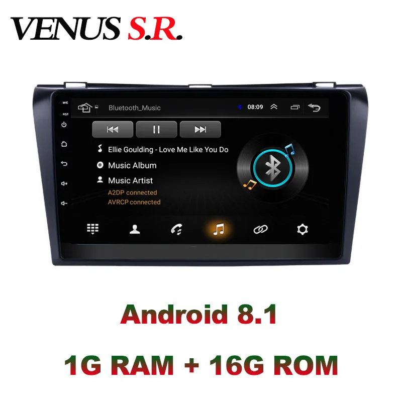 VenusSR Android 8 1 автомобильный DVD плеер GPS навигация Мультимедиа для Mazda 3 Радио 2004 2013