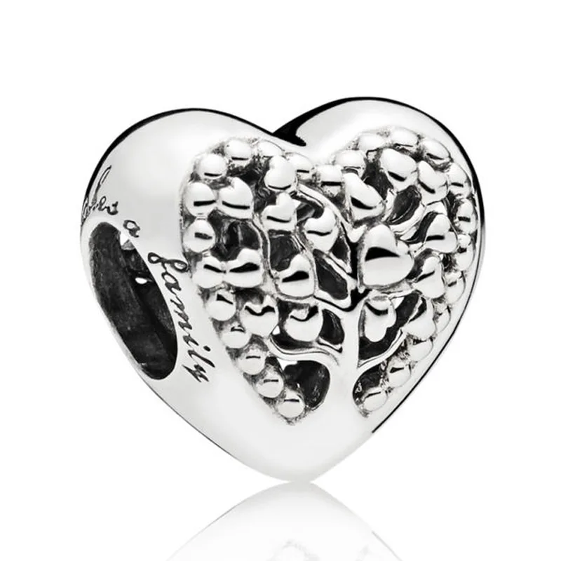 

Оригинальные ажурные бусины в виде цветущего сердца, дерева жизни, подходят для женских серебряных подвесок, драгоценностей