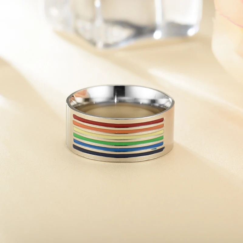 2020 кольцо Радужное гордости из нержавеющей стали мужские ювелирные изделия