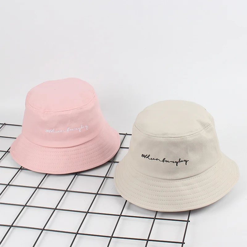 

Korean summer wild simple sun hat outdoor sports trend street shooting couple fisherman hat men and women embroidered basin hat